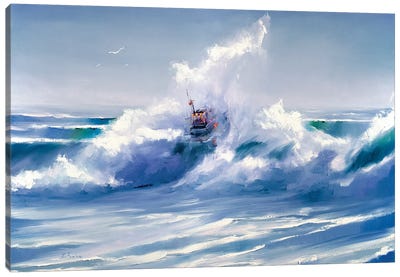 Through The Wave Canvas Art Print - Bozhena Fuchs