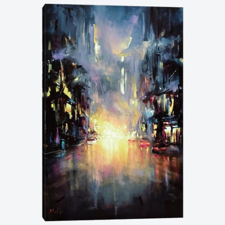 Evening City Lights Canvas Print #BZH78} by Bozhena Fuchs Canvas Print