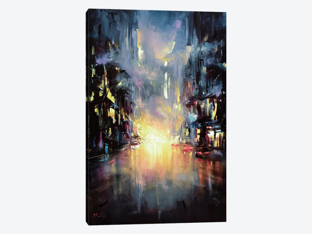 Evening City Lights by Bozhena Fuchs 1-piece Canvas Print