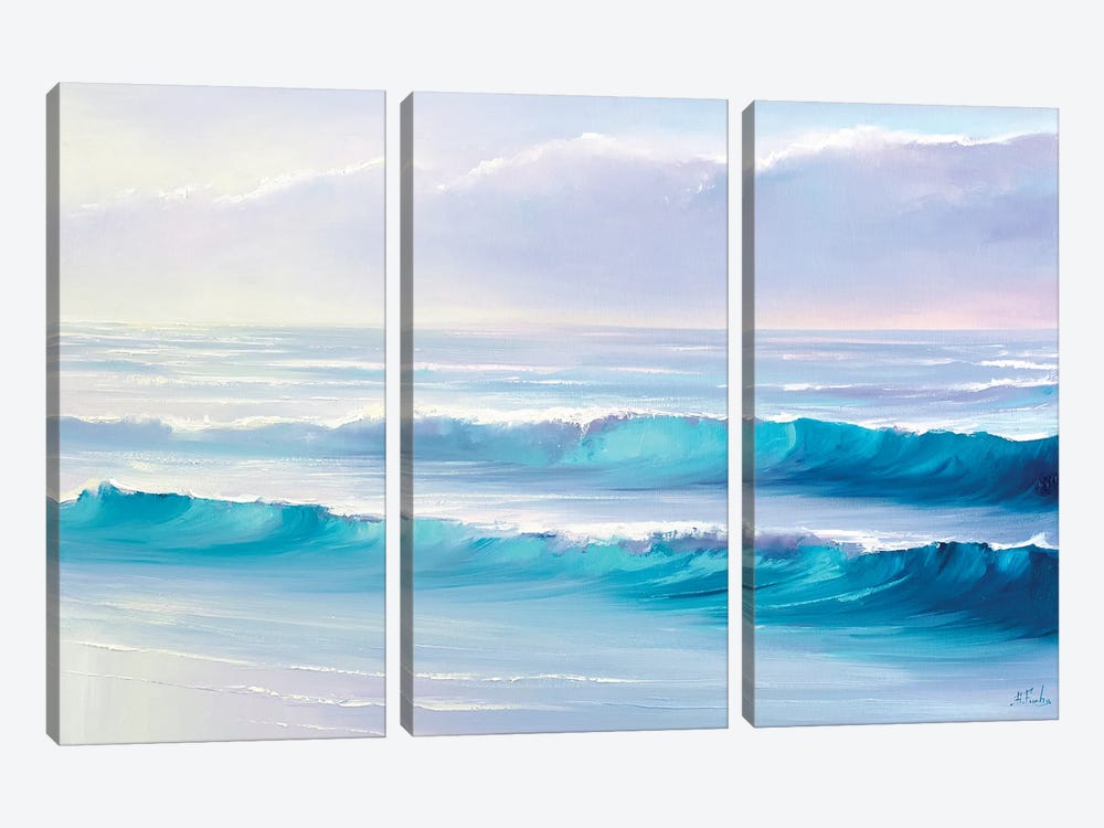 The Sound Of The Waves by Bozhena Fuchs 3-piece Canvas Artwork