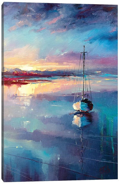 Blue Sailing Canvas Art Print - Bozhena Fuchs