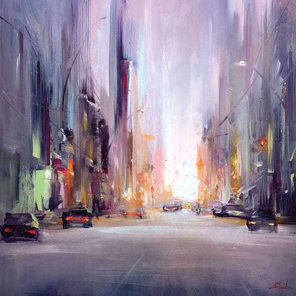 Palette Knife Prints: The Road by Bozhena Fuchs
