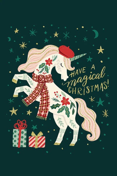 Magical Christmas I by Caroline Alfreds multi panel art