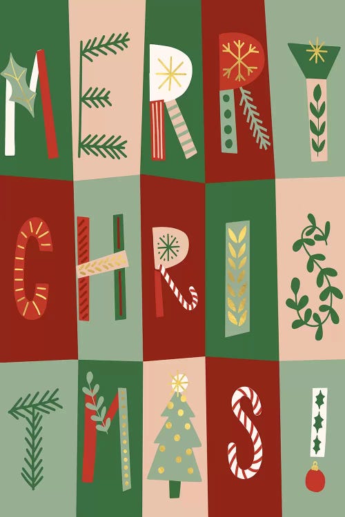 Happy Holidays IV by Caroline Alfreds wall art
