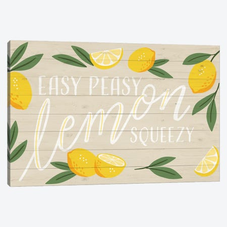 Easy Peasy Lemon Squeezy Canvas Print #CAA124} by Caroline Alfreds Canvas Artwork