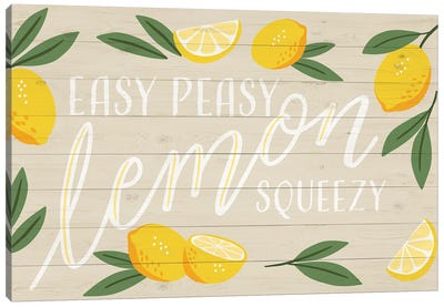 Easy Peasy Lemon Squeezy Canvas Art Print - Caroline Alfreds