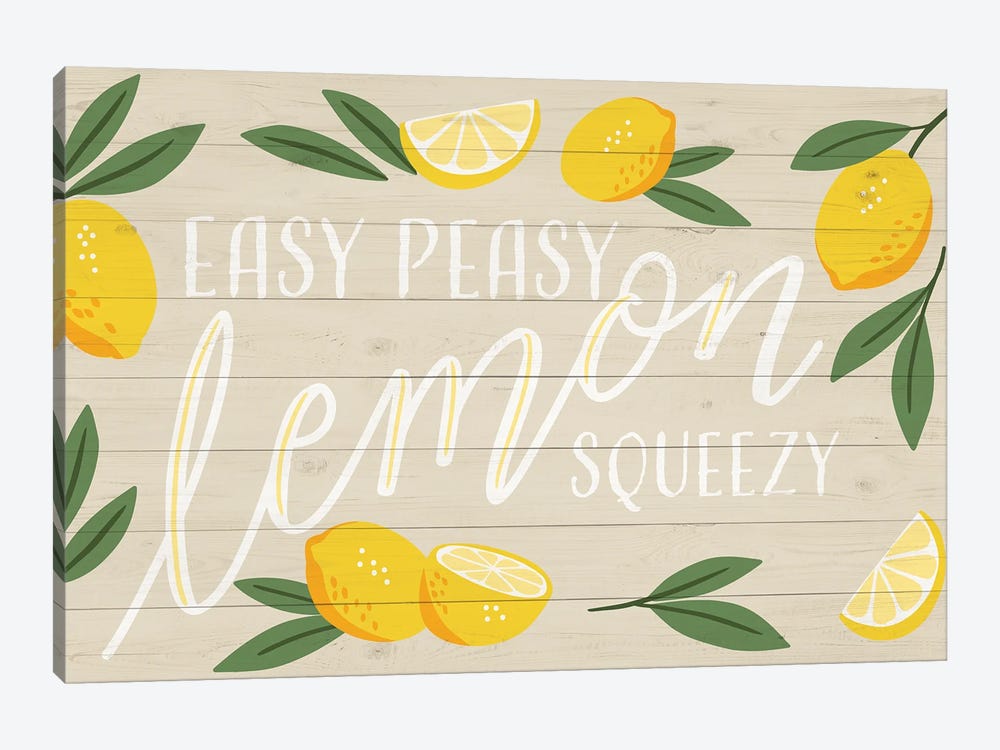 Easy Peasy Lemon Squeezy by Caroline Alfreds 1-piece Canvas Artwork