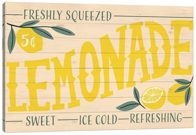 Fresh Lemonade Canvas Art Print - Caroline Alfreds