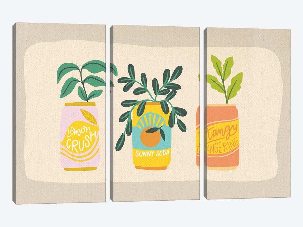 Fruit Cans by Caroline Alfreds 3-piece Canvas Wall Art