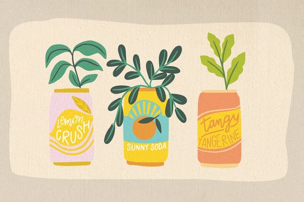 Pink Light Studio: Fruit Cans by Caroline Alfreds