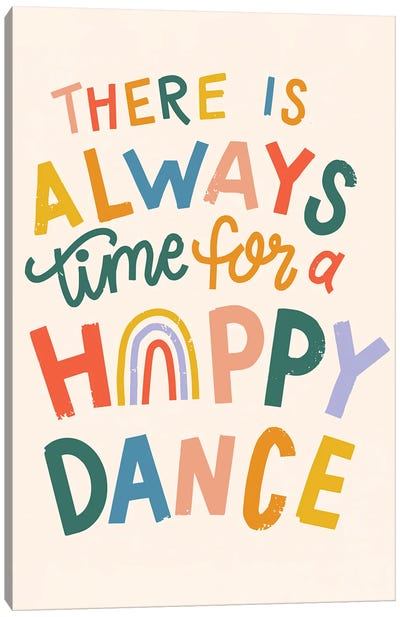 Happy Dance Canvas Art Print - Rainbow Art