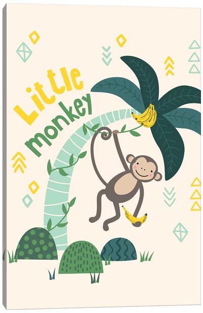 Little Monkey II Canvas Art Print - Monkey Art