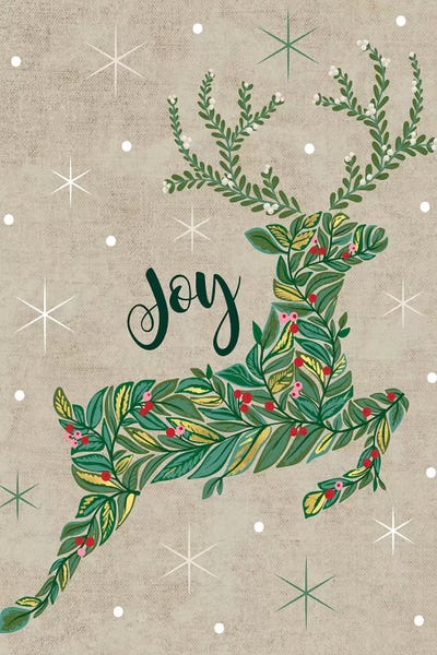 Christmas Deck The Halls I by Caroline Alfreds canvas print