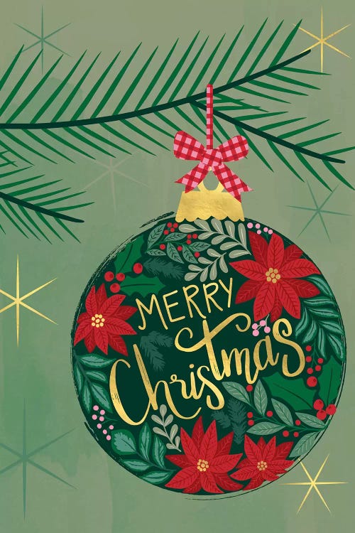 Christmas Deck The Halls III by Caroline Alfreds wall art