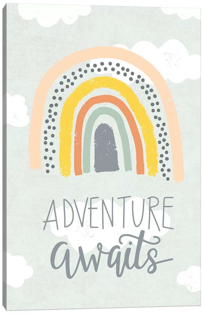 Baby Adventure Awaits X Canvas Art Print - Kids Inspirational Art