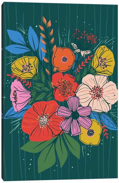 Everyday Flower Fields I Canvas Art Print - Caroline Alfreds