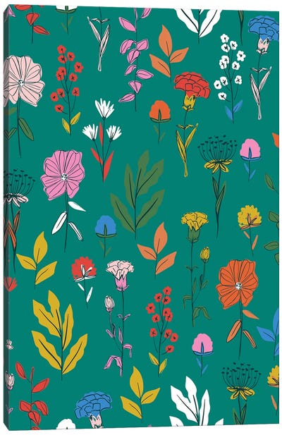 Everyday Flower Fields III Canvas Art Print - Caroline Alfreds