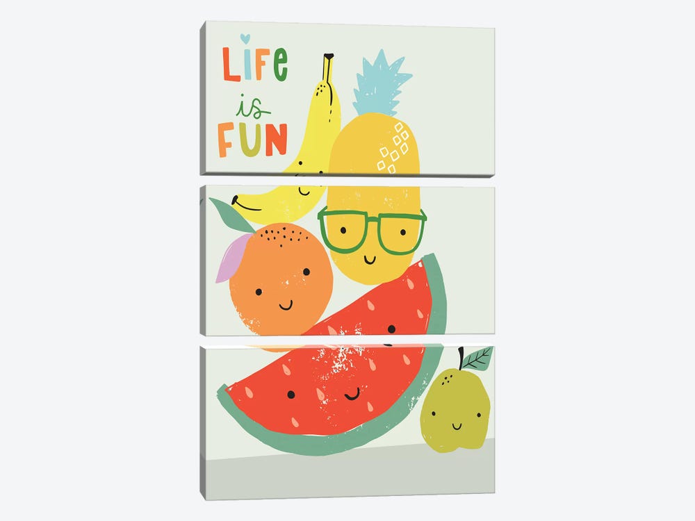 Fruity Fun II by Caroline Alfreds 3-piece Art Print