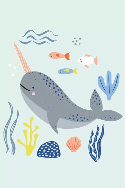 Kids Ocean Life Art: Under The Sea II by Caroline Alfreds