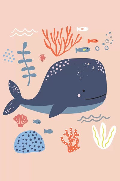 Kids Ocean Life Art: Under The Sea III by Caroline Alfreds