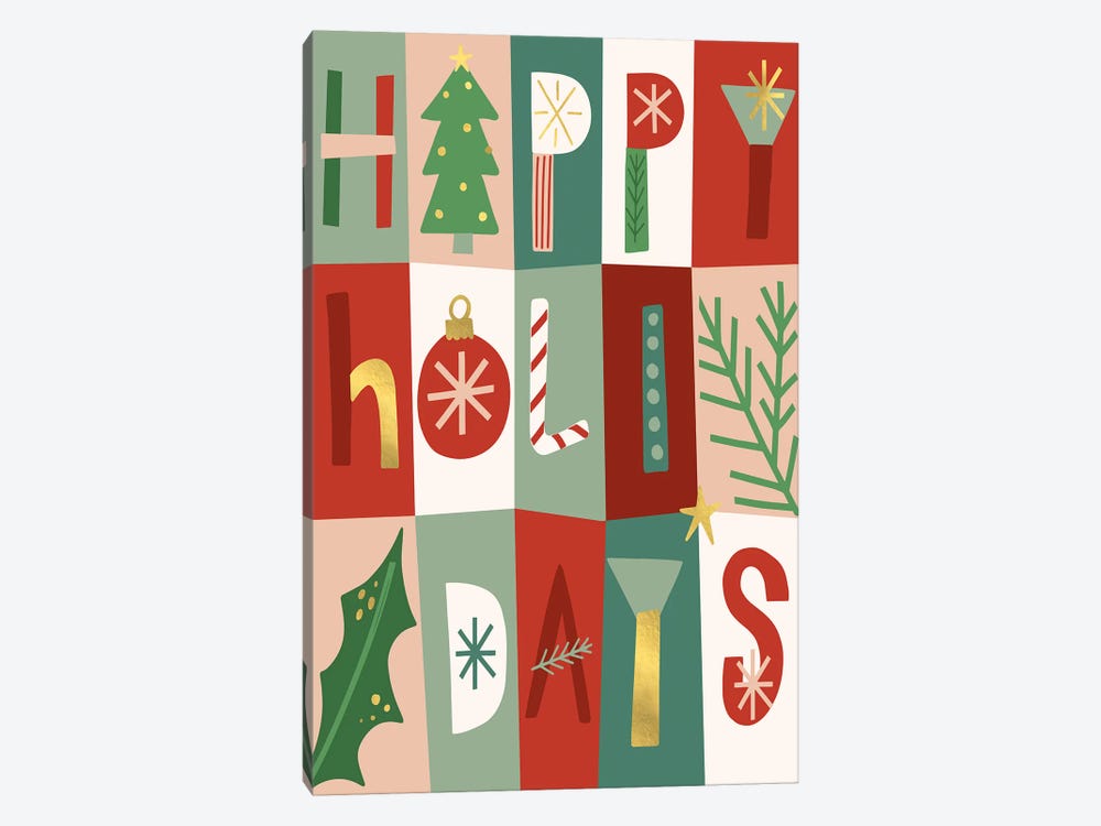 Happy Holidays I by Caroline Alfreds 1-piece Art Print
