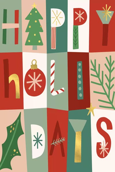 Pink Light Studio: Happy Holidays I by Caroline Alfreds