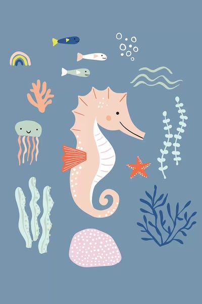 Kids Ocean Life Art: Under The Sea IV by Caroline Alfreds