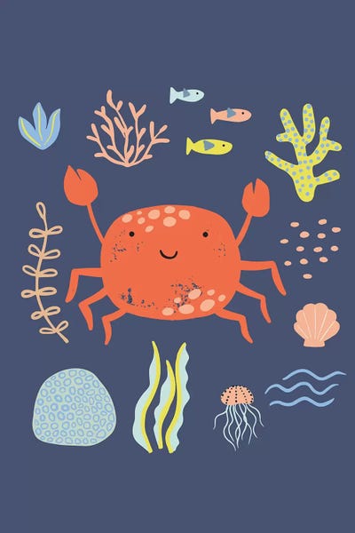Kids Ocean Life Art: Under The Sea V by Caroline Alfreds