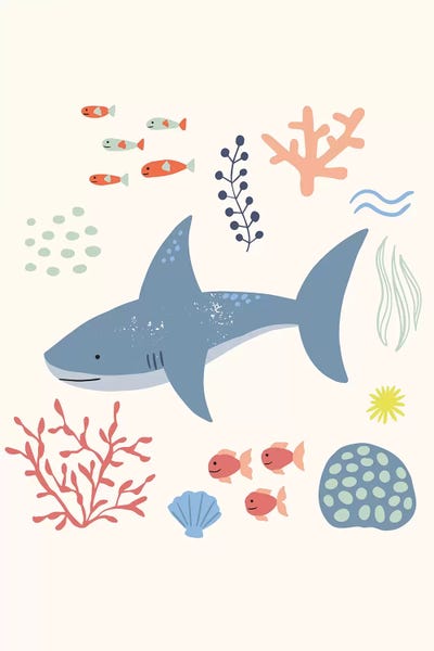 Kids Ocean Life Art: Under The Sea VI by Caroline Alfreds
