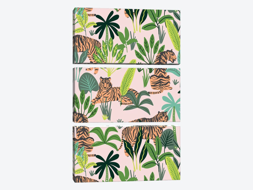 Jungle Dreams I by Caroline Alfreds 3-piece Canvas Art Print
