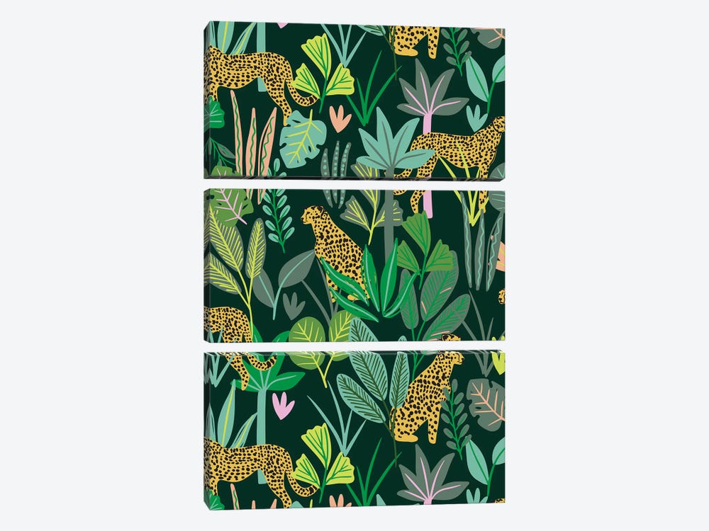 Jungle Dreams III by Caroline Alfreds 3-piece Canvas Art Print