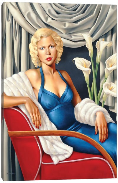 Homage To Harlow Canvas Art Print