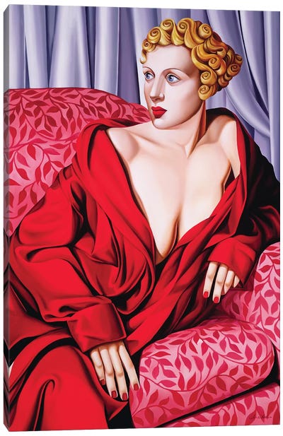 Red Kimono Canvas Art Print - Catherine Abel