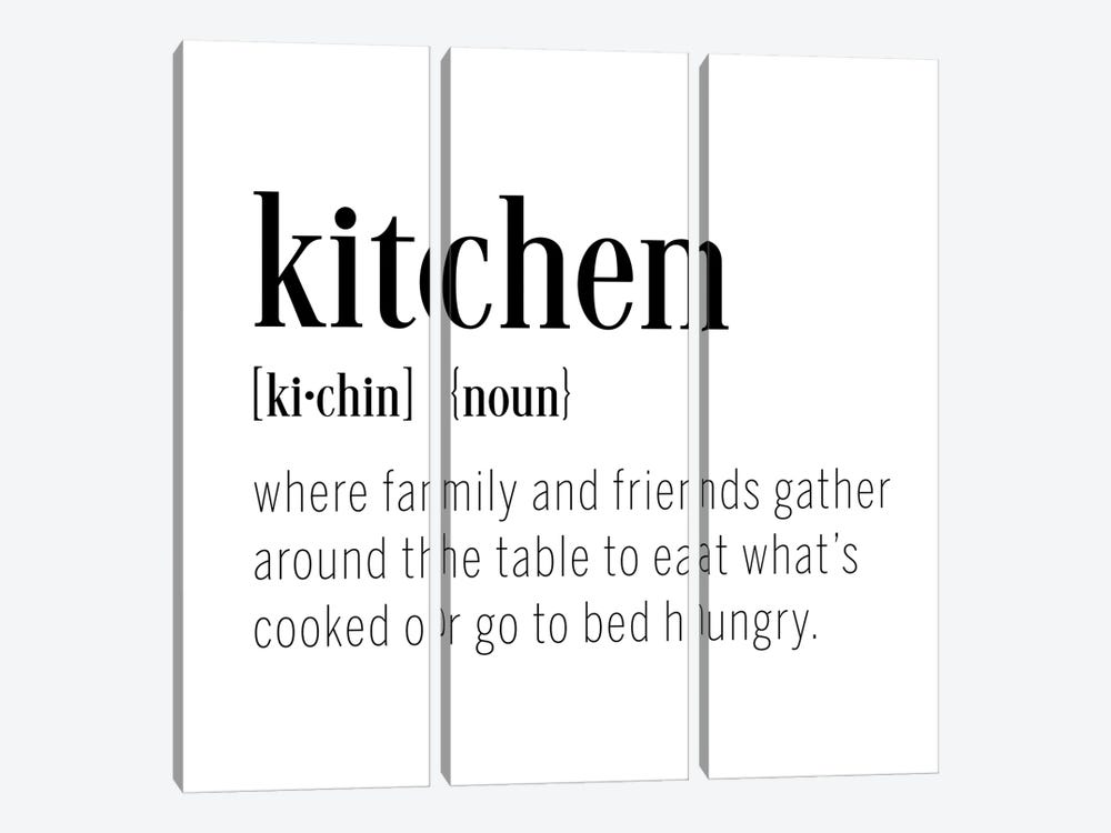 Kitchen Definition by CAD Designs 3-piece Art Print