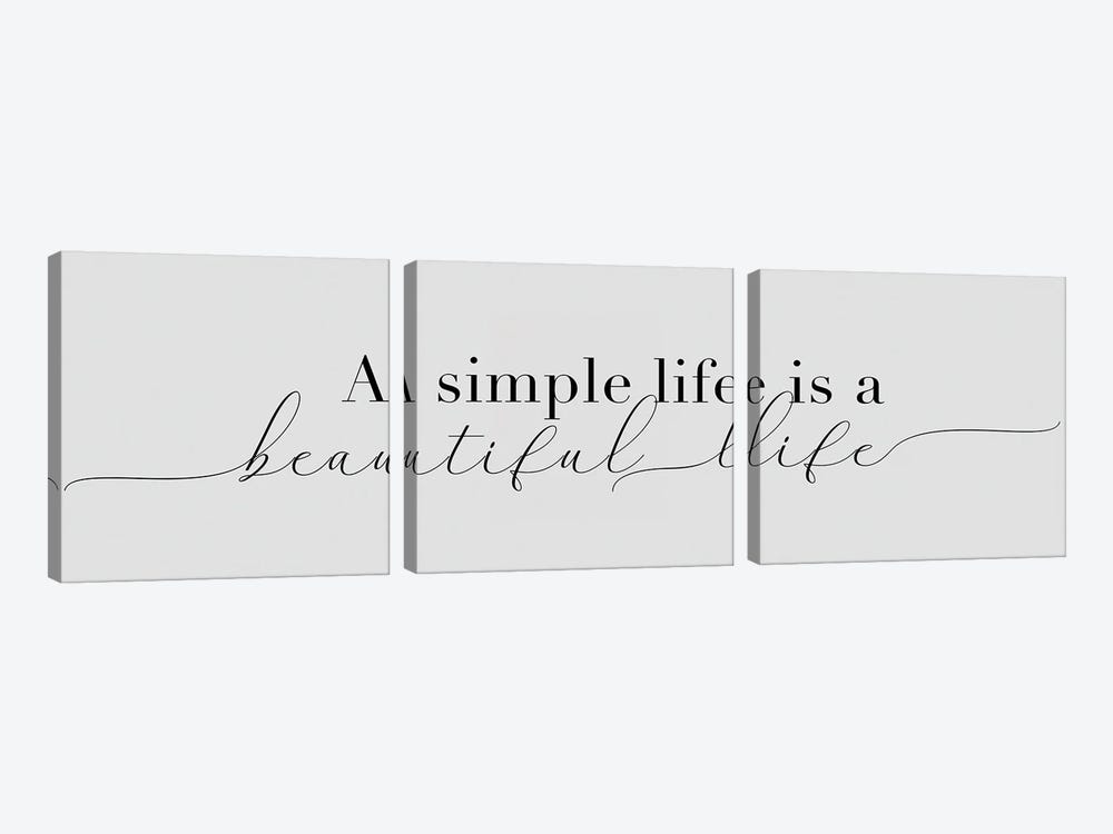 Simple Beautiful Life by CAD Designs 3-piece Canvas Art