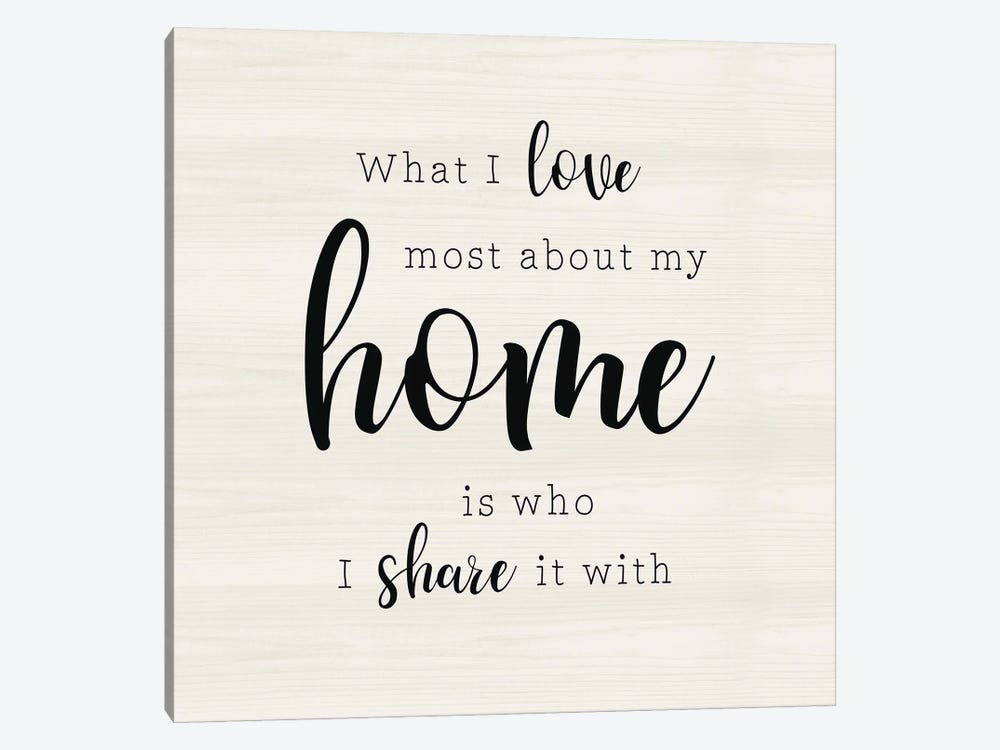 What I Love Most by CAD Designs 1-piece Canvas Art