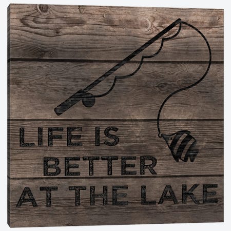 Better At The Lake Canvas Print #CAD124} by CAD Designs Canvas Artwork