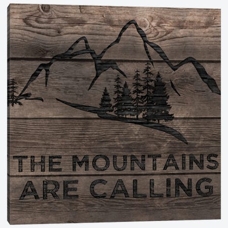 Mountains Are Calling Canvas Print #CAD129} by CAD Designs Art Print