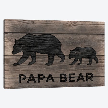 Papa Bear Canvas Print #CAD130} by CAD Designs Canvas Artwork
