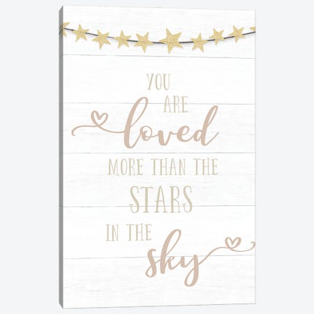 Loved More Than The Stars Canvas Print #CAD141} by CAD Designs Canvas Print
