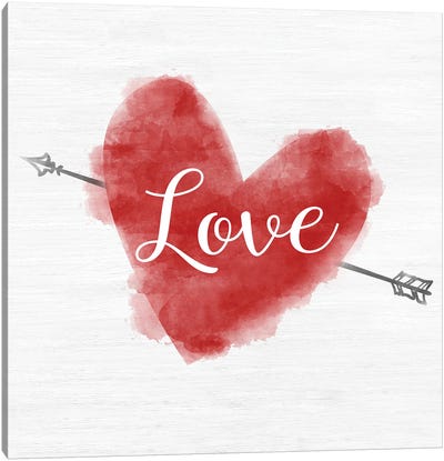 Valentine Love Canvas Art Print - Arrow Art