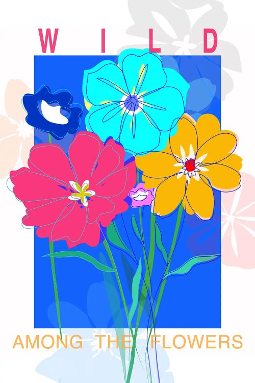 Pop Wildflower Bouquet by CAD Designs wall art