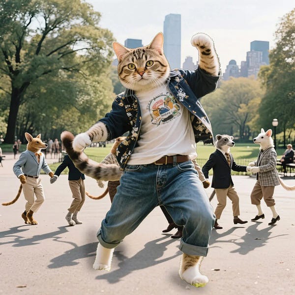 CAD Designs: Cat Dancing In Central Park by CAD Designs