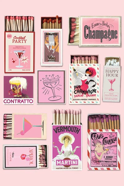 Matchbook Cocktails by CAD Designs wood print