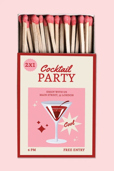 Matchbook Party by CAD Designs wood print