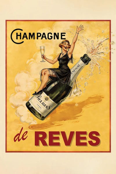 CAD Designs: Vintage Poster - Champagne by CAD Designs