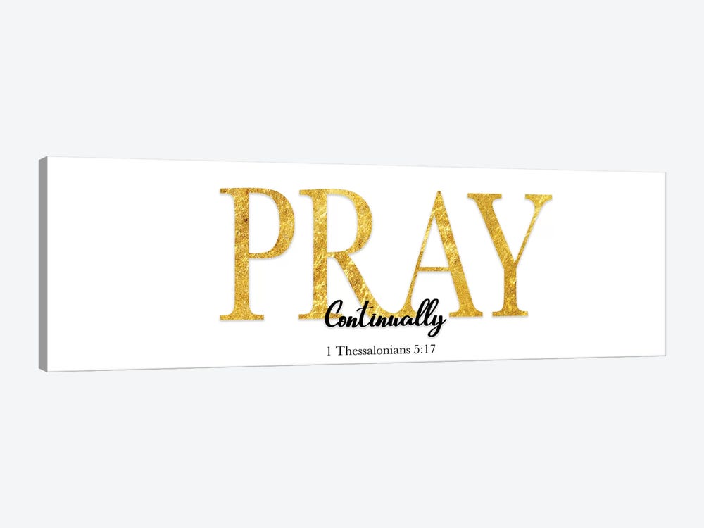 Pray Continually by CAD Designs 1-piece Canvas Art Print