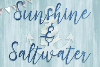 Sunshine & Saltwater by CAD Designs canvas print