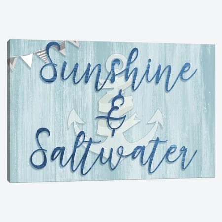 Sunshine & Saltwater Canvas Print #CAD27} by CAD Designs Canvas Print