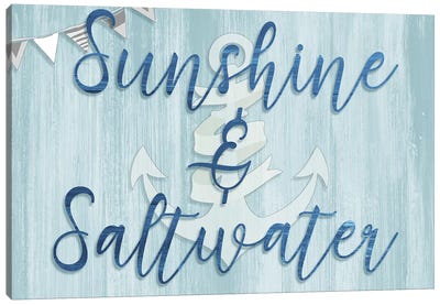 Sunshine & Saltwater Canvas Art Print - Kids Nautical Art